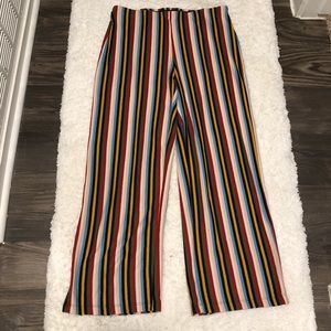 Rainbow striped retro pants